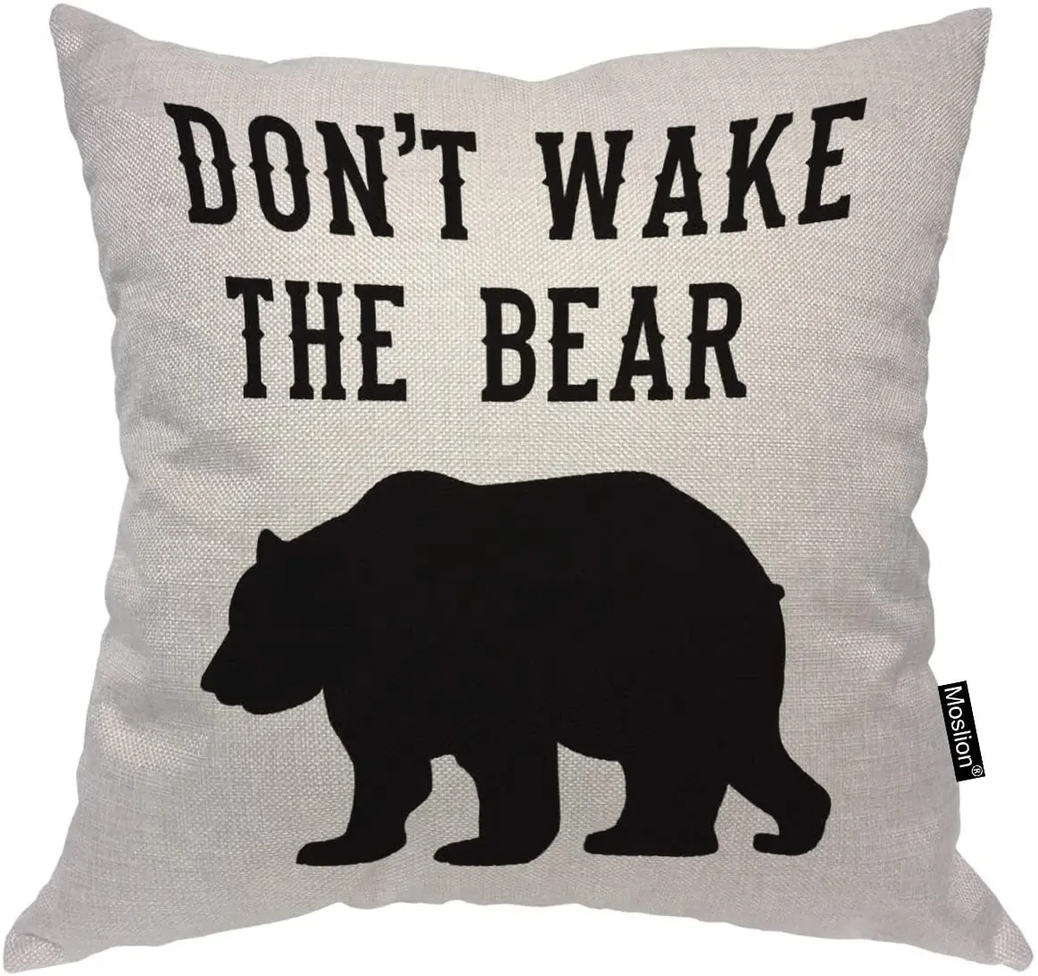Moslion Throw Pillow Cover Don't Wake The Bear 18x18 Inch Portrait Cool Animal Funny Quote Black White Square Pillow Case
Moslion Throw Pillow Cover Don't Wake The Bear 18x18 Inch Portrait Cool Animal Funny Quote Black White Square Pillow Case