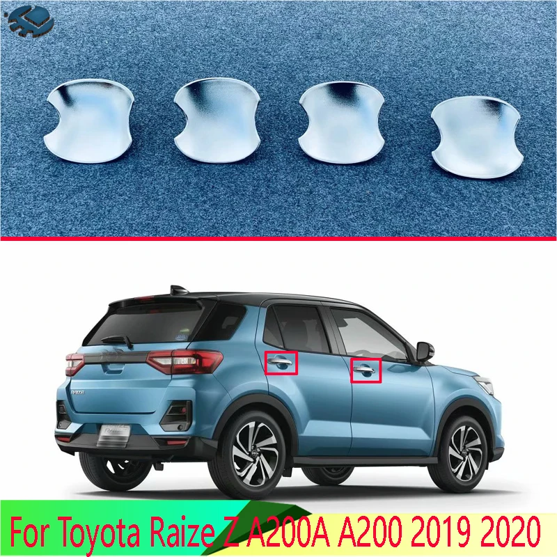 Для Toyota Raize Z A200A A200 2019 2020 ABS Хромированная дверная ручка Чаша крышка чашки полость