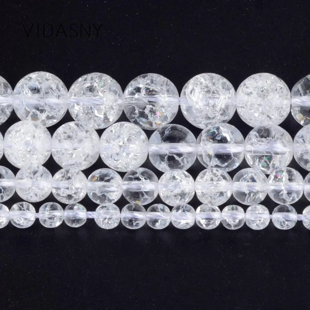 Natural White Cracked Quartzs Crystal Beads For Jewelry Making 4mm-12mm Round Loose Beads Diy Bracelet Necklace Accessories 15''
Natural White Cracked Quartzs Crystal Beads For Jewelry Making 4mm-12mm Round Loose Beads Diy Bracelet Necklace Accessories 15''