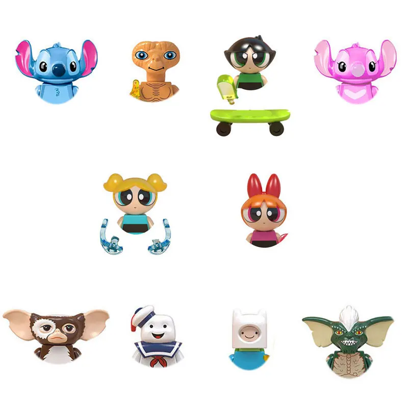 Одиночный мультфильм аниме Ститч Эллиот анги везмо оставающийся пуфт Финн полосатый строительные блоки игрушки для детей 
Одиночный мультфильм аниме Ститч Эллиот анги везмо оставающийся пуфт Финн полосатый строительные блоки игрушки для детей