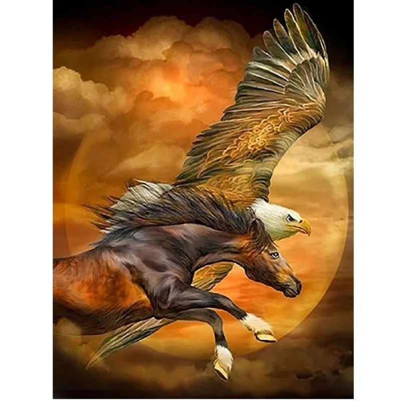 Full Round With AB Drill Diamond Painting Kits Handmade Living Room Decoration New Custom 5D DIY Animal Eagle Horse Art Gift
Full Round With AB Drill Diamond Painting Kits Handmade Living Room Decoration New Custom 5D DIY Animal Eagle Horse Art Gift