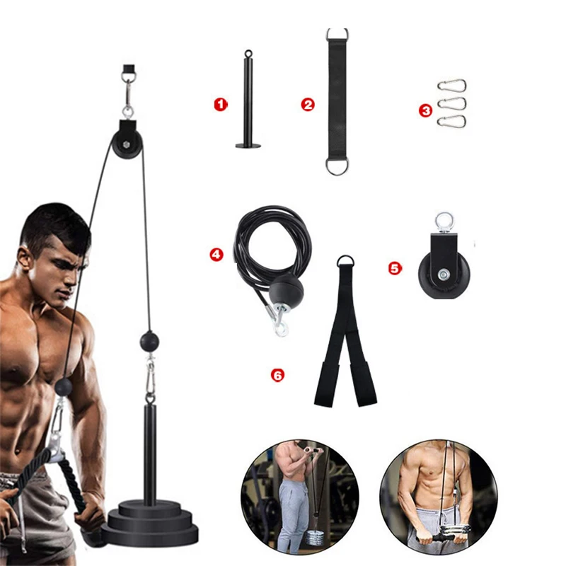 Home Gym Fitness DIY Pulley Cable Machine Attachments Pull Down Machine Full Set Back Muscle Biceps Triceps Blaster Trainer
Home Gym Fitness DIY Pulley Cable Machine Attachments Pull Down Machine Full Set Back Muscle Biceps Triceps Blaster Trainer