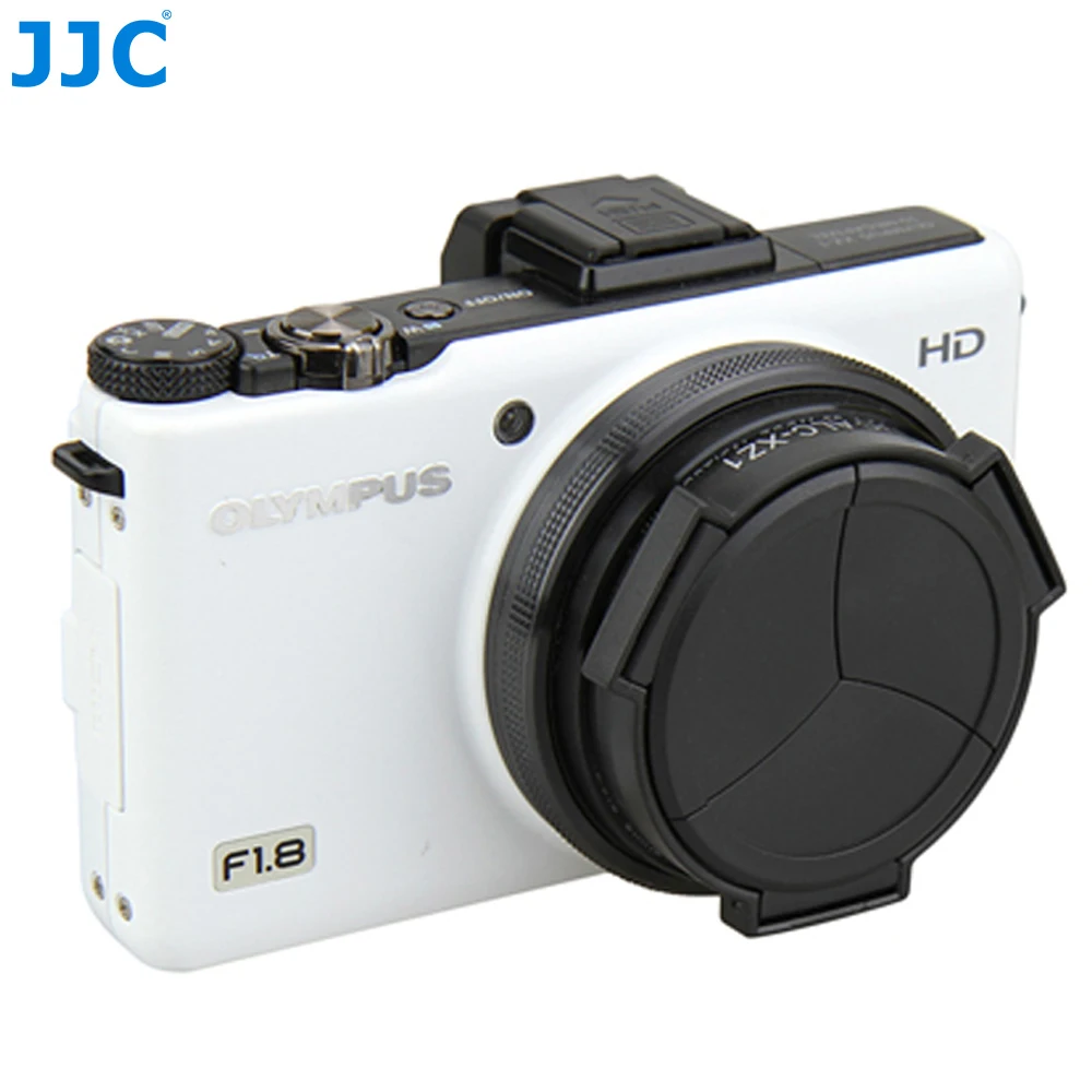 JJC Auto Lens Cap Black Self Retaining Open Close Protector for OLYMPUS XZ 1 2|lens cap|auto lens capjjc auto cap |