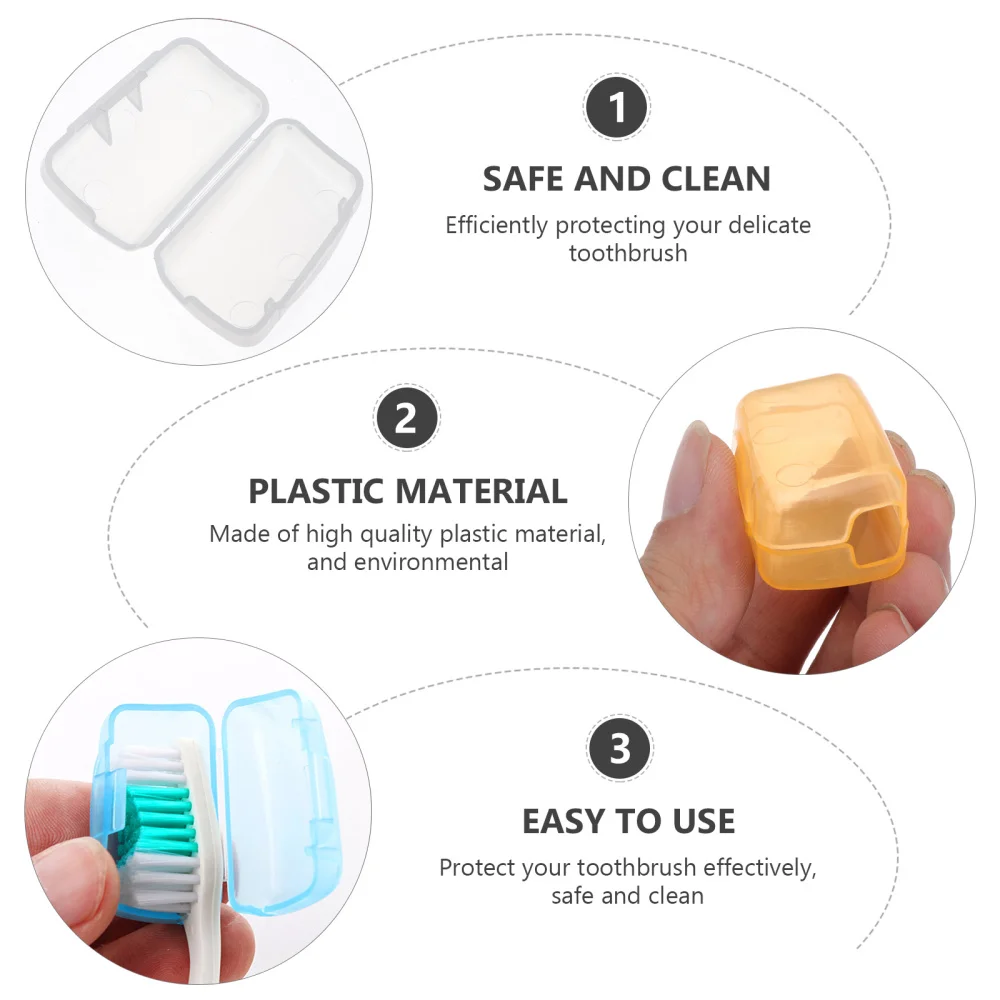 30pcs Portable Toothbrush Head Cover Cap Toothbrush Protective Case for Home Travel Camping (Random Color)
30pcs Portable Toothbrush Head Cover Cap Toothbrush Protective Case for Home Travel Camping (Random Color)