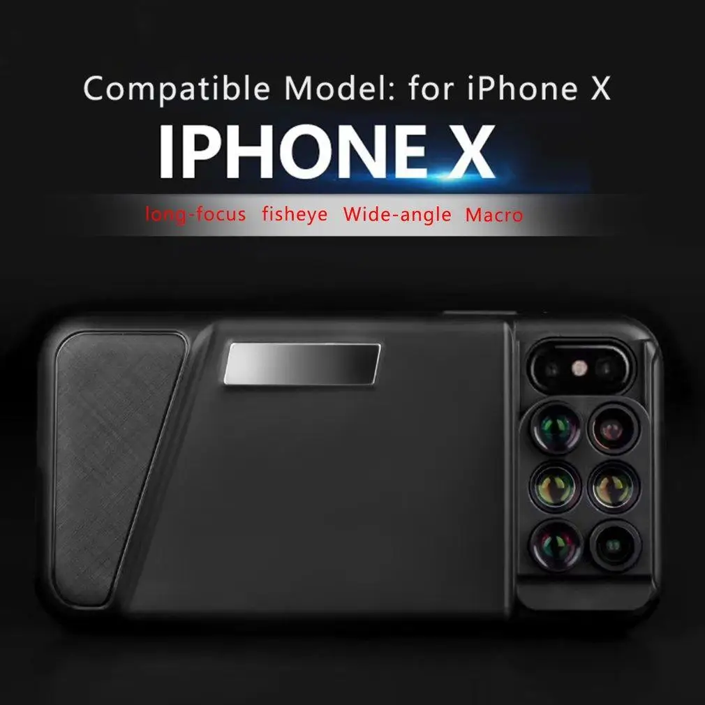 6 in 1 Dual Camera Lens Fisheye Wide Angle Macro Telescope Lens For iPhone X AX
6 in 1 Dual Camera Lens Fisheye Wide Angle Macro Telescope Lens For iPhone X AX
