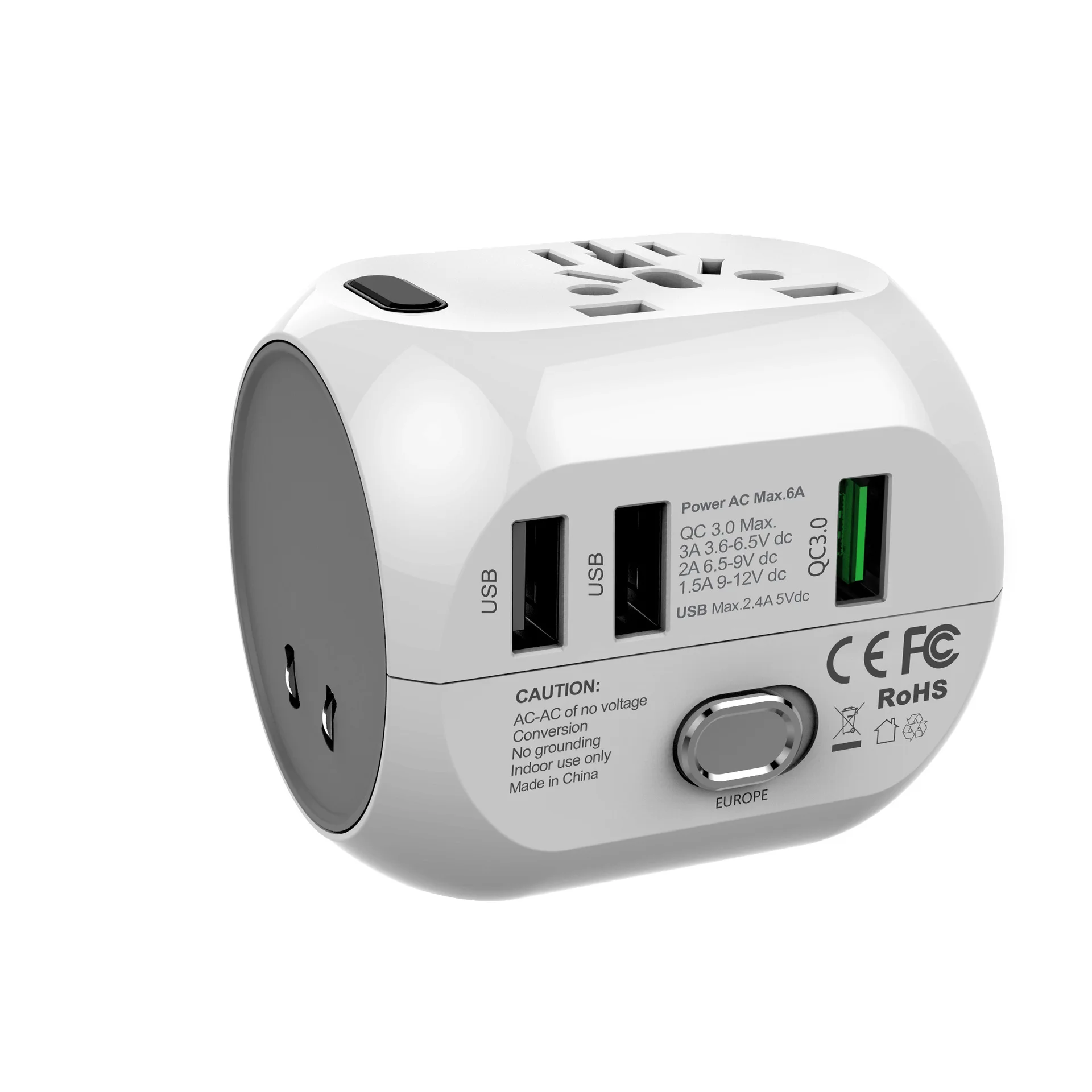 Remax Multi function charger 4 in 1 EU / UK / US / AU Push pull change-over plug QC3.0 PD Portable Worldwide Travel Charger
Remax Multi function charger 4 in 1 EU / UK / US / AU Push pull change-over plug QC3.0 PD Portable Worldwide Travel Charger