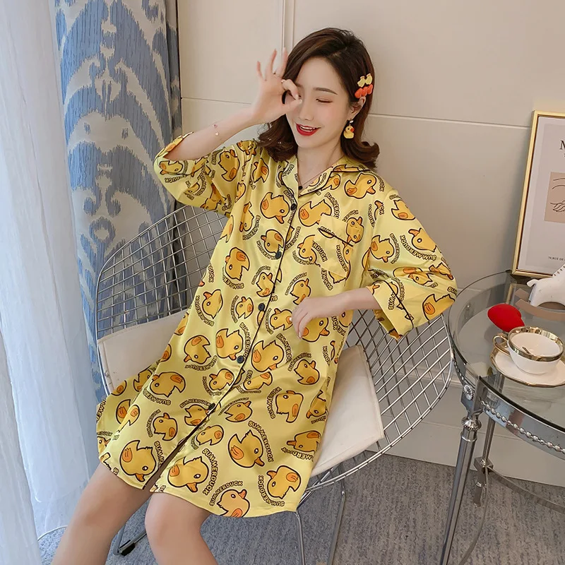 Plus Size M-5XL Spring Silk Satin Women's Pajama Sets Long Sleeve Sleepwear Casual Nightdress Soft Homewear Suit Female Pijama 
Plus Size M-5XL Spring Silk Satin Women's Pajama Sets Long Sleeve Sleepwear Casual Nightdress Soft Homewear Suit Female Pijama