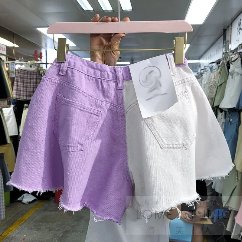 Denim Shorts for Women Summer New Candy Color High Waist Shorts A- Line Wide Leg Short Pants Loose Slimming Fashion Hot Pants
Denim Shorts for Women Summer New Candy Color High Waist Shorts A- Line Wide Leg Short Pants Loose Slimming Fashion Hot Pants