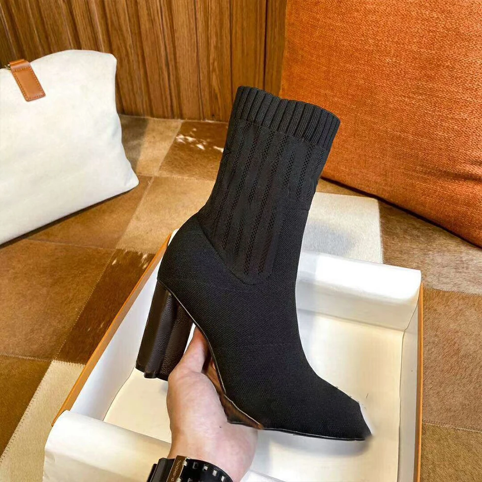 Prowow Luxury Design Fashion Buckle Decor Ankle Boots For Women Elastic Knitting Fabric Soft Comfort Socks Shoes Lady Heels
Prowow Luxury Design Fashion Buckle Decor Ankle Boots For Women Elastic Knitting Fabric Soft Comfort Socks Shoes Lady Heels