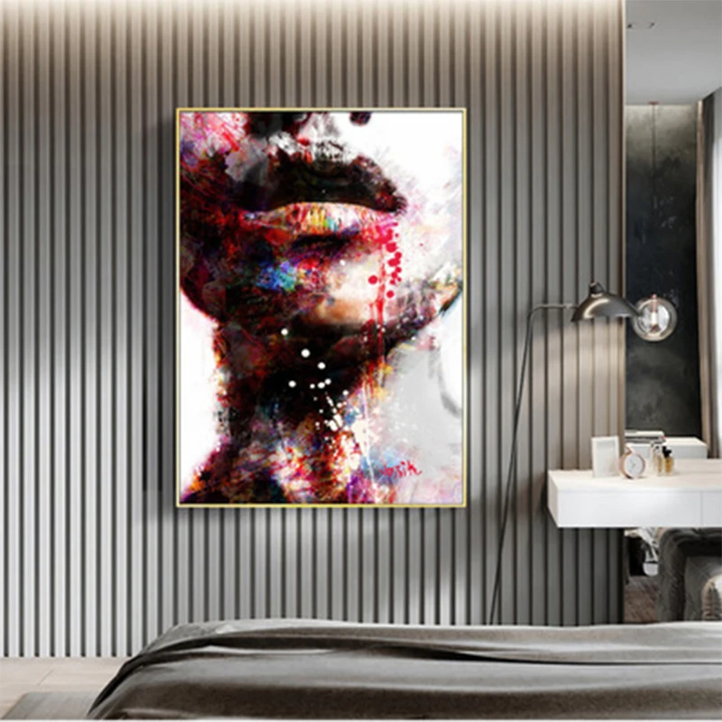 Abstract girl sexy lips living room bedroom decoration painting wall pictures for living room canvas painting
Abstract girl sexy lips living room bedroom decoration painting wall pictures for living room canvas painting