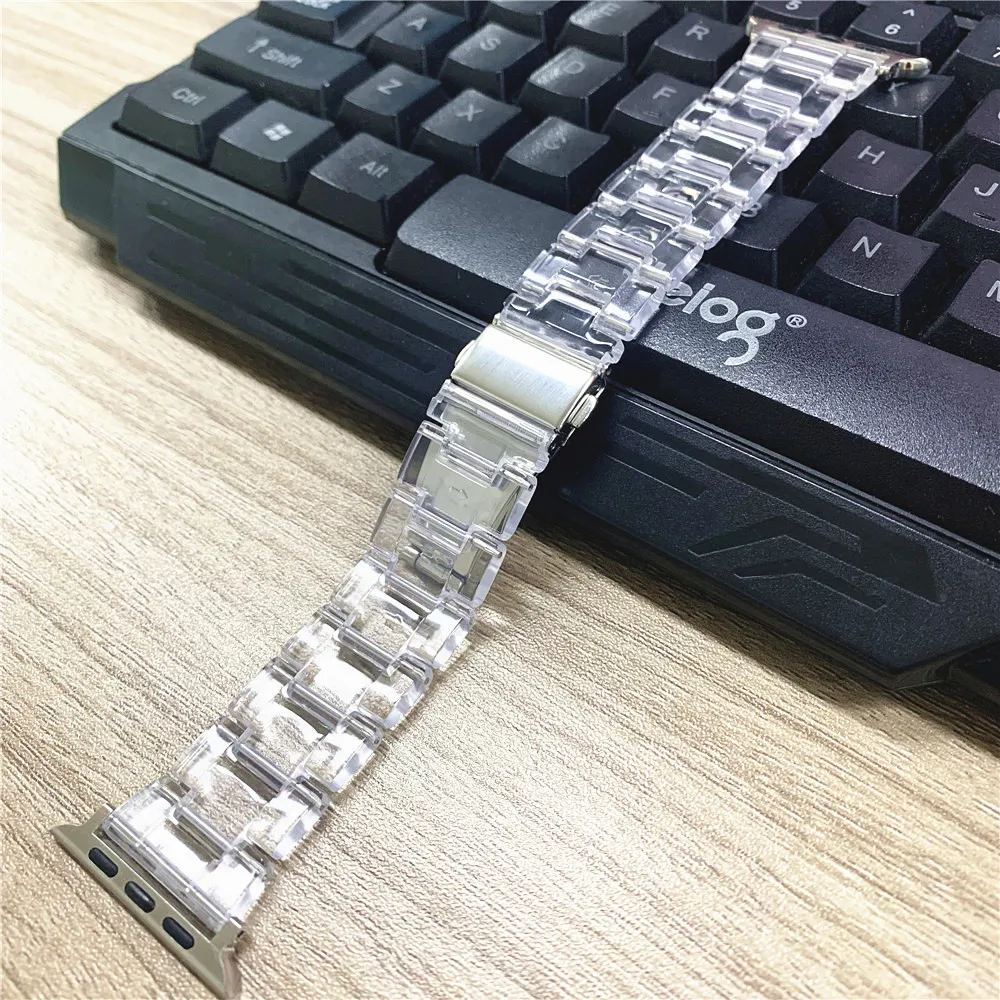 Colorful Resin Clock Strap for Apple Watch Band Series SE/6/5/4/3/2 Lightweight Replacement Bracelet for iWatch 40/44mm 38/42mm
Colorful Resin Clock Strap for Apple Watch Band Series SE/6/5/4/3/2 Lightweight Replacement Bracelet for iWatch 40/44mm 38/42mm