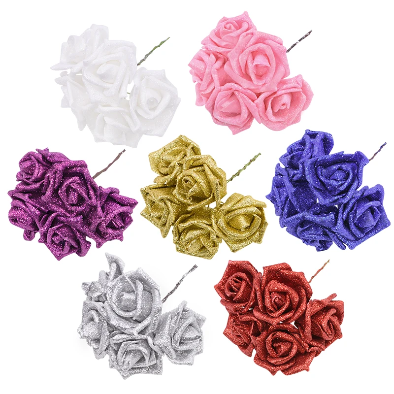 10/20pcs Artificial Glitter Flowers Foam Rose Bride Bouquet Wedding Decoration Home Decor DIY Scrapbooking Wreath Accessories 
10/20pcs Artificial Glitter Flowers Foam Rose Bride Bouquet Wedding Decoration Home Decor DIY Scrapbooking Wreath Accessories