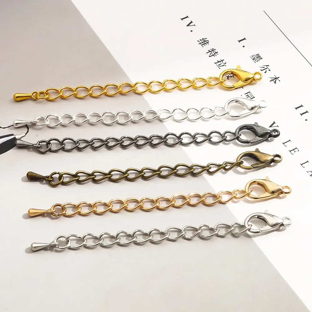 10 set/bag 5.5cm Metal Iron Tail Chain Water Drop Lobster Clasp for DIY Woman Bracelet Necklace Jewelry Making Accessories
10 set/bag 5.5cm Metal Iron Tail Chain Water Drop Lobster Clasp for DIY Woman Bracelet Necklace Jewelry Making Accessories