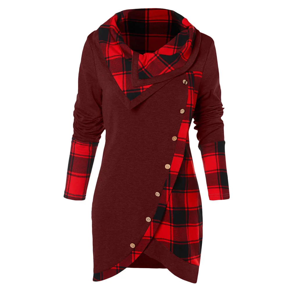 Pop Women Tunic T Shirts Plaid Long Sleeves Asymmetrical Hem Turn Down Neck Casual Tops Pop 88
Pop Women Tunic T Shirts Plaid Long Sleeves Asymmetrical Hem Turn Down Neck Casual Tops Pop 88