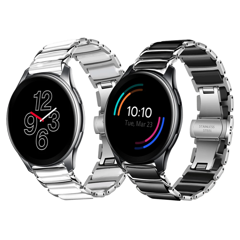 22mm Stainless steel Ceramic Strap For Oneplus Watch Bracelet for oneplus Smart watch Belt Replaceable Watchbands
22mm Stainless steel Ceramic Strap For Oneplus Watch Bracelet for oneplus Smart watch Belt Replaceable Watchbands