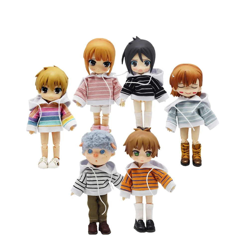 Детский полосатый свитер Ob11 для кукол DOD Obitsu11 Mollys GSC 1/8 1/12 bjd футболка аксессуары