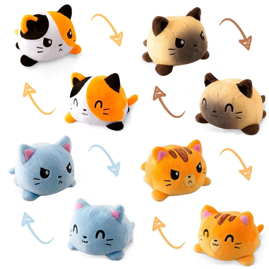 Flip Two-Sided Cat Dog Gato Kids Soft Gift Plushie Plush Animals Double-Sided Flip Doll Toys Show Different Moods Plush Toys
Flip Two-Sided Cat Dog Gato Kids Soft Gift Plushie Plush Animals Double-Sided Flip Doll Toys Show Different Moods Plush Toys