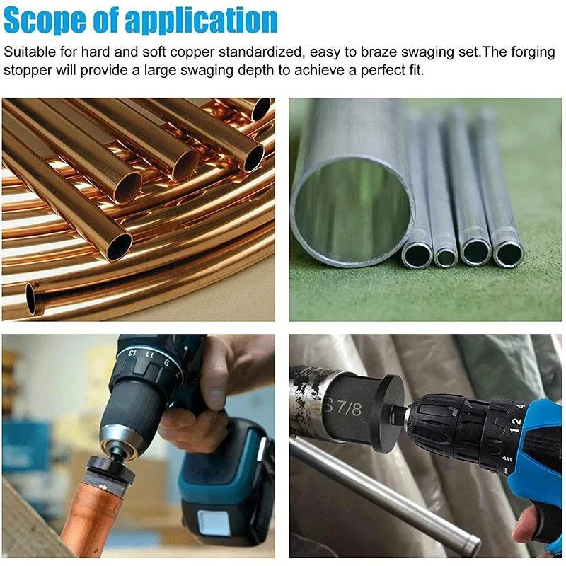 6pcs Imperial Tube Pipe Expander for Air Conditioner Conditioning Swagging Tool 7/8 3/4 5/8 1/2 3/8 1/4 Inch WWO66
6pcs Imperial Tube Pipe Expander for Air Conditioner Conditioning Swagging Tool 7/8 3/4 5/8 1/2 3/8 1/4 Inch WWO66