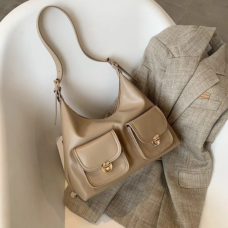 Casual Women's Bags Luxury Pu Leather Hobos Women Handbags Vintage Female Shoulder Bag Ladies 2021 Designer Women Tote Bag Lady
Casual Women's Bags Luxury Pu Leather Hobos Women Handbags Vintage Female Shoulder Bag Ladies 2021 Designer Women Tote Bag Lady