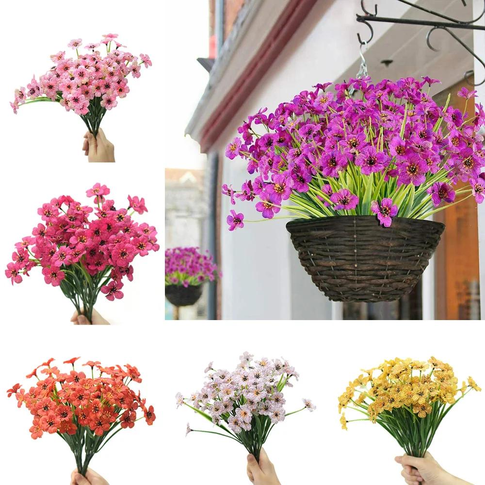 5pcs1 Bouquet 18 Heads Artificial Flowers Fake Bouquet Plastic Garden Outdoor Plant Violet for DIY Home Garden Wedding Decor
5pcs1 Bouquet 18 Heads Artificial Flowers Fake Bouquet Plastic Garden Outdoor Plant Violet for DIY Home Garden Wedding Decor