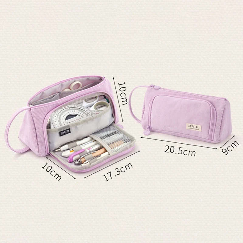 1 pcs Large Capacity Corduroy Pencil Case Simple Female Cute Multi-layer Stationery Box Student Stationery Storage Bag
1 pcs Large Capacity Corduroy Pencil Case Simple Female Cute Multi-layer Stationery Box Student Stationery Storage Bag