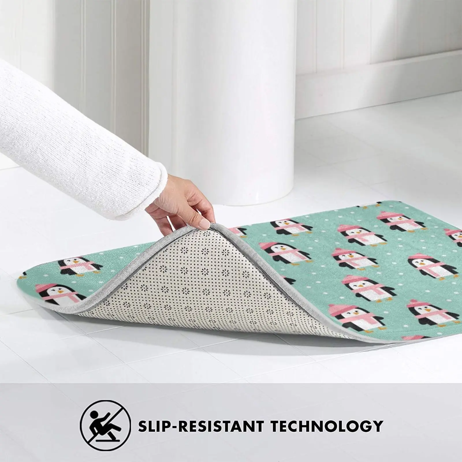 Cute Winter Penguins - Pink Hats Carpet Mat Rug Cushion Soft Non - Slip Penguins Winter Snow Blue Little Arrow Cute
Cute Winter Penguins - Pink Hats Carpet Mat Rug Cushion Soft Non - Slip Penguins Winter Snow Blue Little Arrow Cute
