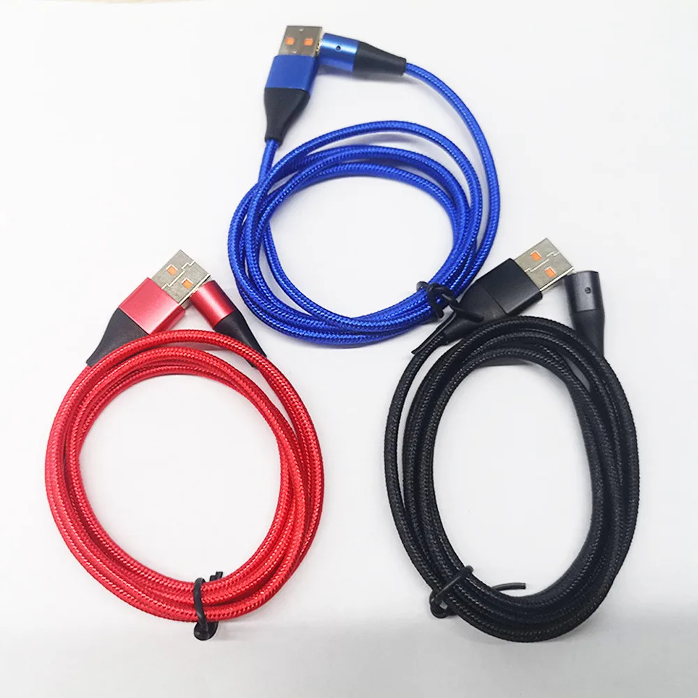 Магнитный зарядный кабель 5A Быстрая зарядка 360 градусов вращающийся Micro USB Type C