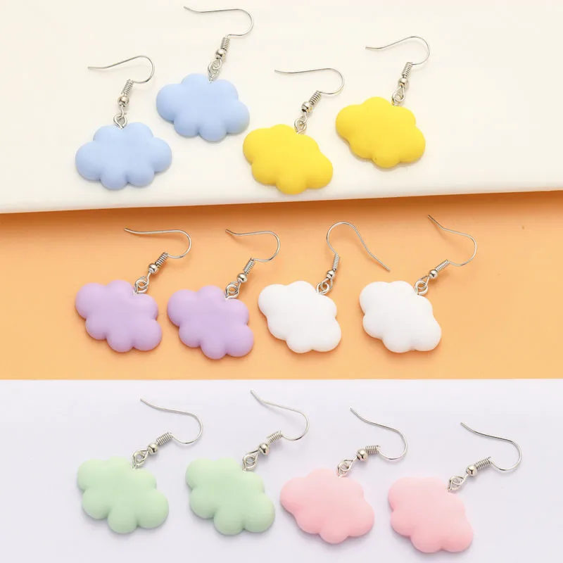 1 Pairs Creative Korean Cute Candy Color Clouds Dangles Earrings For Women Girl Simple Ladies Ears Jewelry Gifts
1 Pairs Creative Korean Cute Candy Color Clouds Dangles Earrings For Women Girl Simple Ladies Ears Jewelry Gifts