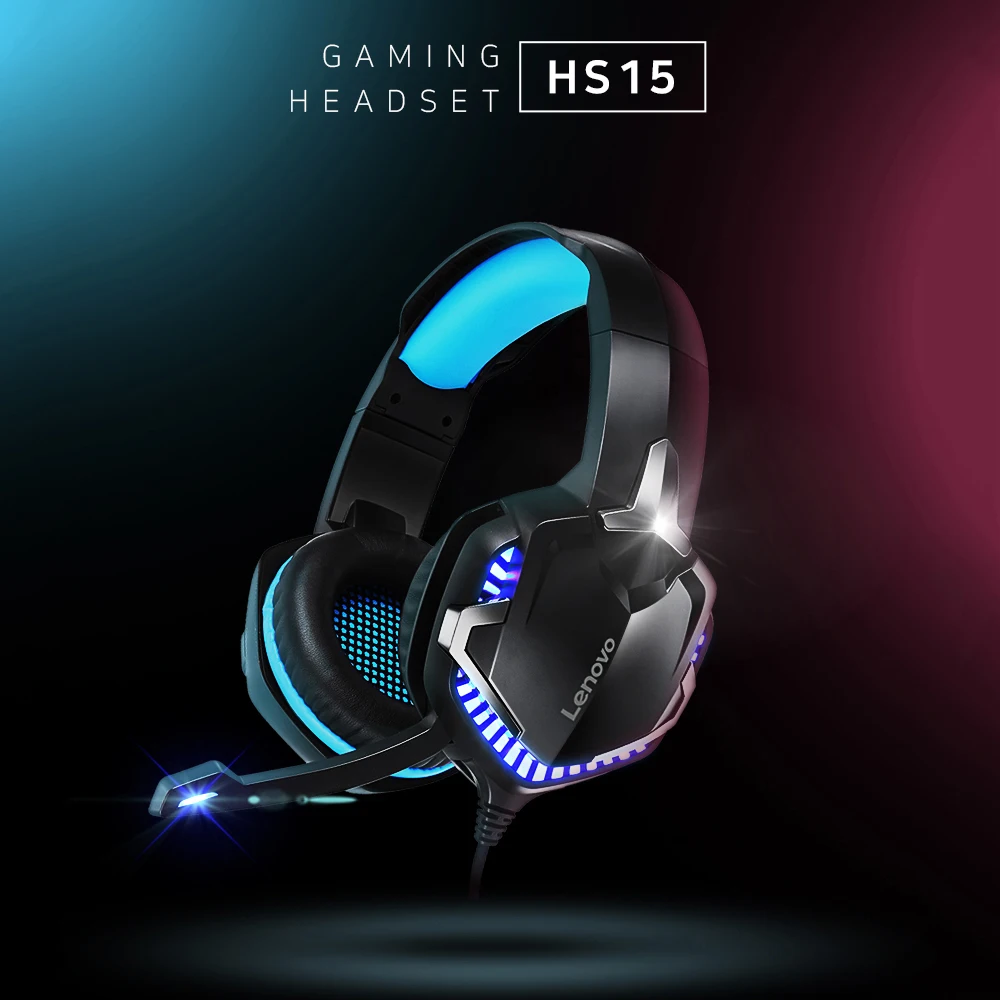 Lenovo HS15 Wired Gaming Headset Head-mounted Headset with Surround Sound High Sensitivity Noise Reduction Microphone LED Effect
Lenovo HS15 Wired Gaming Headset Head-mounted Headset with Surround Sound High Sensitivity Noise Reduction Microphone LED Effect