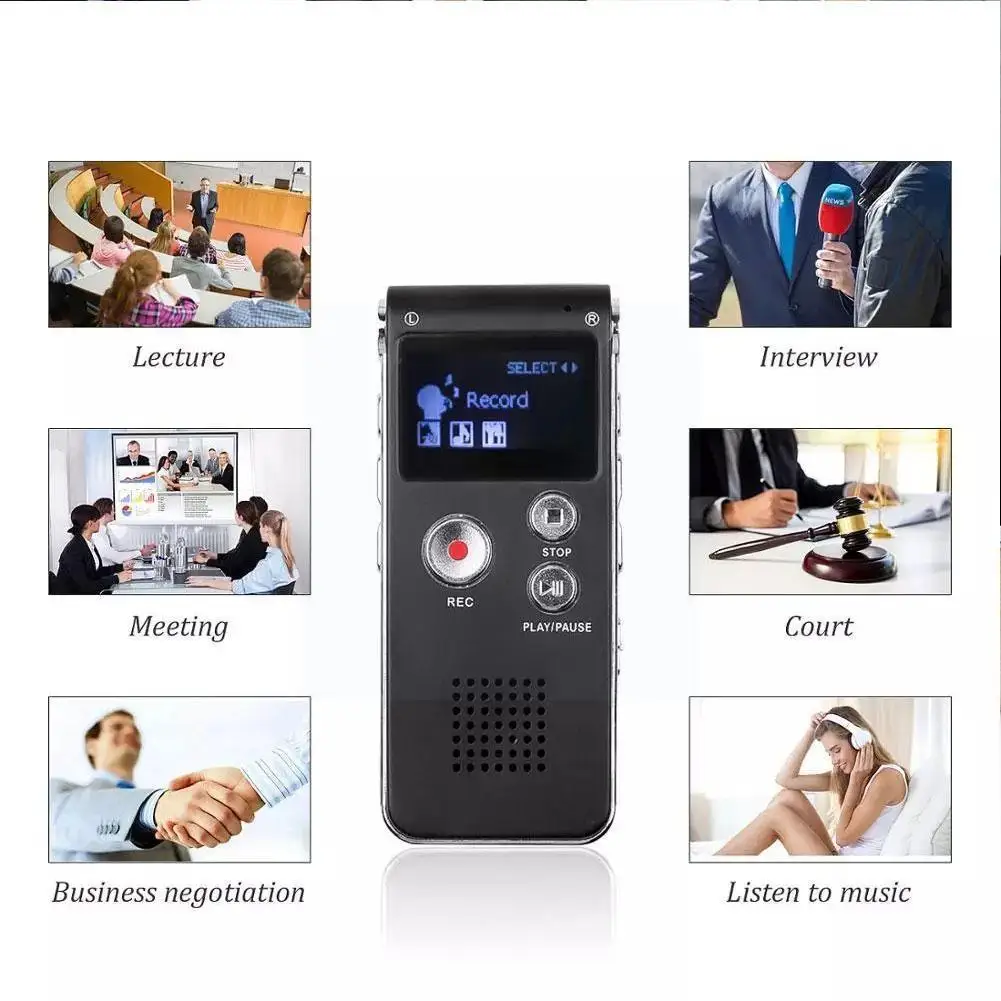 Digital Recorder Professional Dictaphone 8gb Voice Microphone Noise Pcm Voice Pen Mp3 Mini Recorder Recording Activated Dig Q0W0
Digital Recorder Professional Dictaphone 8gb Voice Microphone Noise Pcm Voice Pen Mp3 Mini Recorder Recording Activated Dig Q0W0