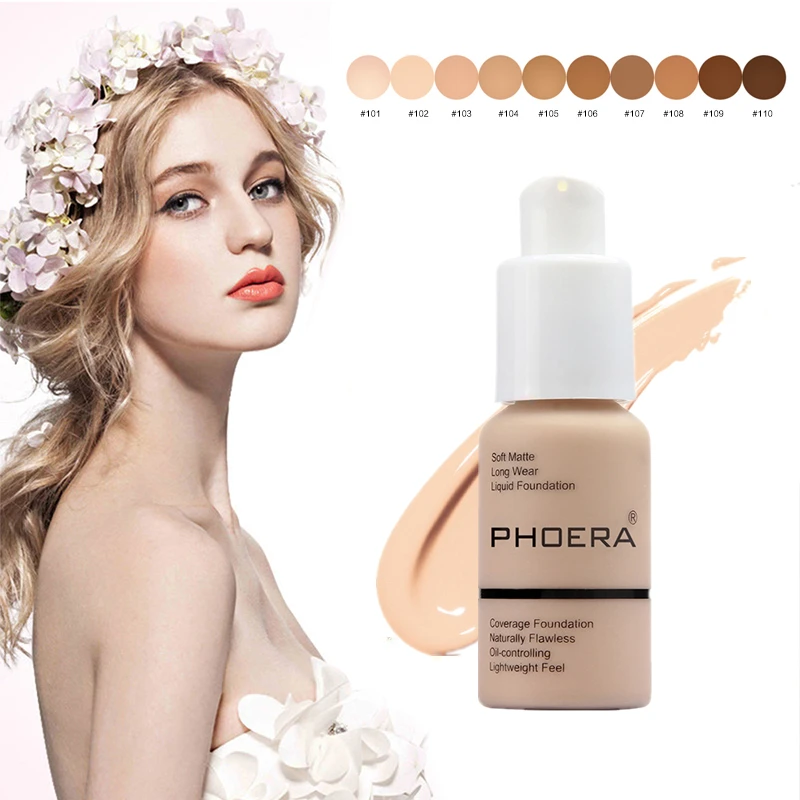 PHOERA 30ml Face Foundation Cream Base Makeup Liquid Foundation Moisturizer Oil Control Natural Long Lasting Facial Concealer
PHOERA 30ml Face Foundation Cream Base Makeup Liquid Foundation Moisturizer Oil Control Natural Long Lasting Facial Concealer