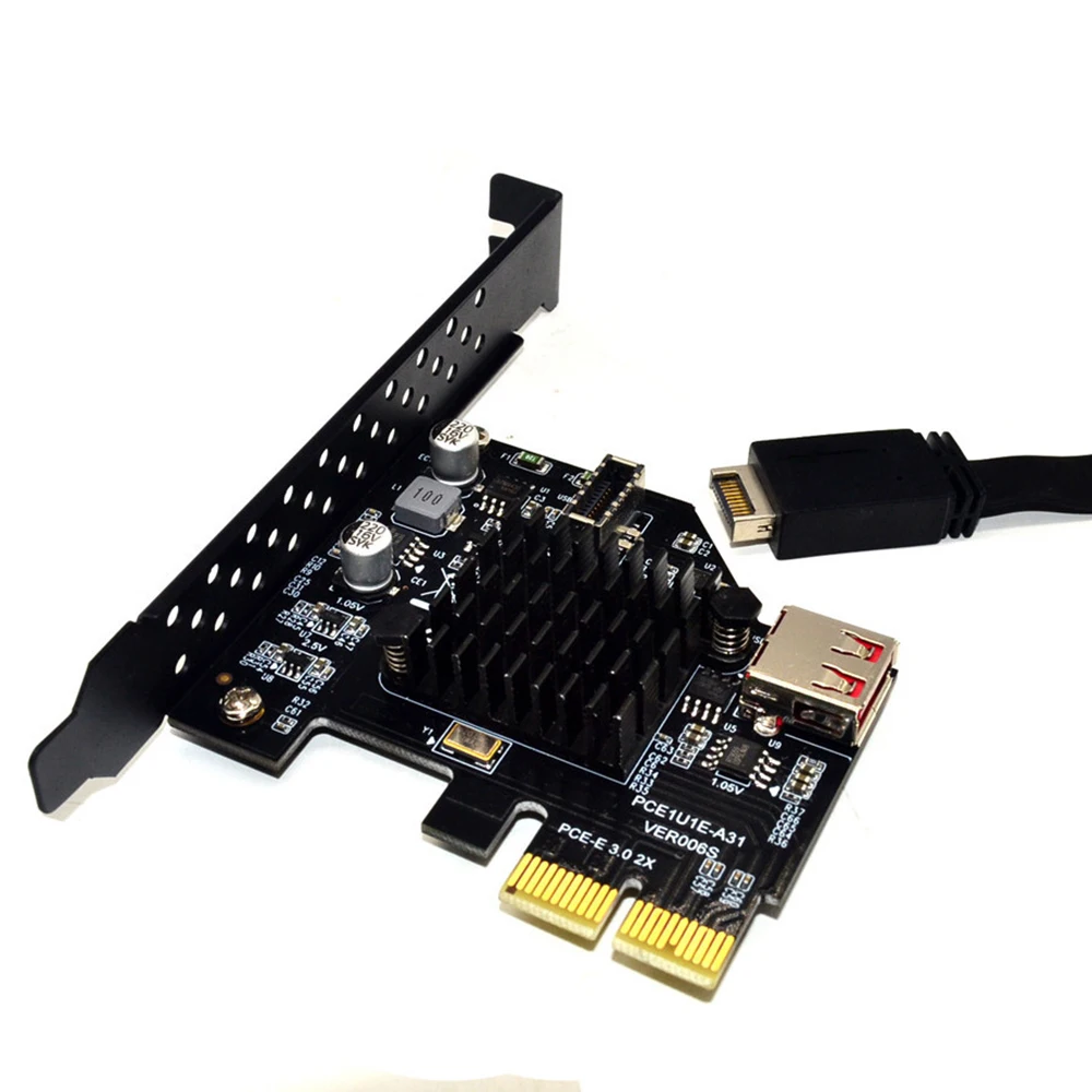 USB 3.1 Front Type-E Expansion Card 20PIN PCI-E 4X 8X 16X 10Gbps Adapter Raiser Card ASM3142 Win XP/7/8/10/LINUX
USB 3.1 Front Type-E Expansion Card 20PIN PCI-E 4X 8X 16X 10Gbps Adapter Raiser Card ASM3142 Win XP/7/8/10/LINUX