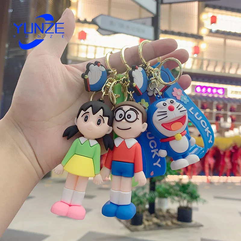 Keychain Man Doraemon Key Chain Women Key Holder Couples Keyring Silicone Key Ring Nobita Nobi Minamoto Shizuka Pendant Brelok 
Keychain Man Doraemon Key Chain Women Key Holder Couples Keyring Silicone Key Ring Nobita Nobi Minamoto Shizuka Pendant Brelok