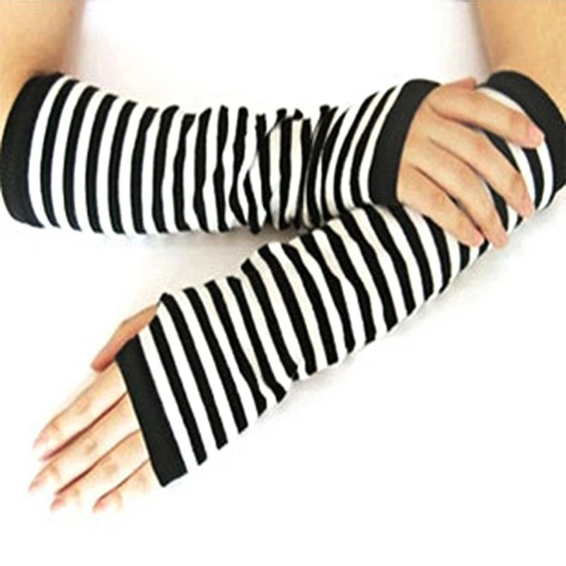 Women Winter Cable Knitted Long Fingerless Gloves Striped Thumbhole Arm Warmers D08E
Women Winter Cable Knitted Long Fingerless Gloves Striped Thumbhole Arm Warmers D08E