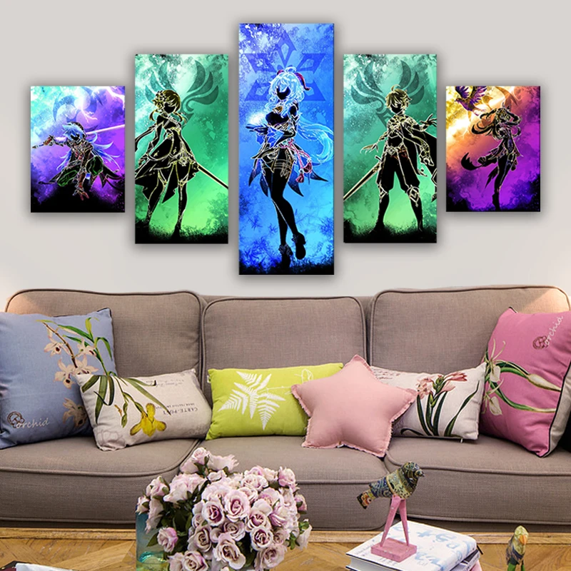 Genshin Impact Posters HD Game Poster Anime Girl 5 Piece Poster Sticker Home Decor Study Bedroom Bar Cafe Wall Painting ganyu
Genshin Impact Posters HD Game Poster Anime Girl 5 Piece Poster Sticker Home Decor Study Bedroom Bar Cafe Wall Painting ganyu