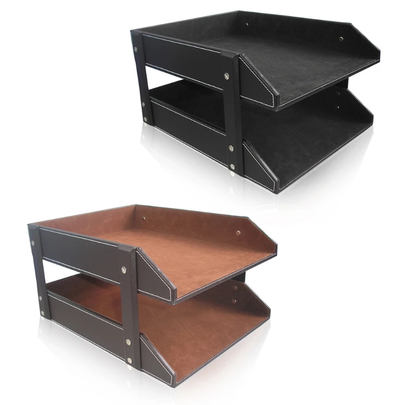 A4 Document File Organizer Tray Double Layers Desk PU Leather Paper Holder Magazine Rack Storage Holder for Home School
A4 Document File Organizer Tray Double Layers Desk PU Leather Paper Holder Magazine Rack Storage Holder for Home School