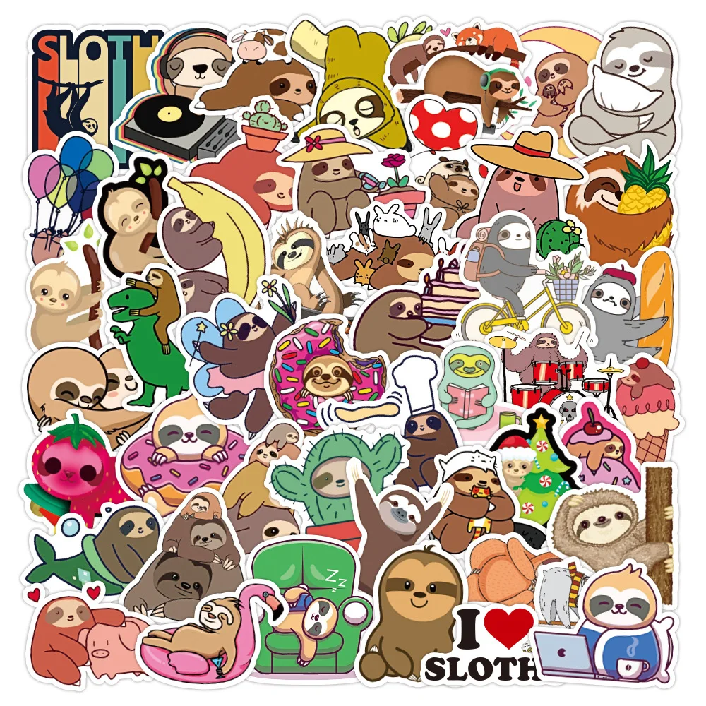 10/50 pcs/set Cute Lazy Sloths Waterproof Stickers Scrapbooking DIY Journaling Diary Stationery Stickers Travel Luggage Sticker
10/50 pcs/set Cute Lazy Sloths Waterproof Stickers Scrapbooking DIY Journaling Diary Stationery Stickers Travel Luggage Sticker