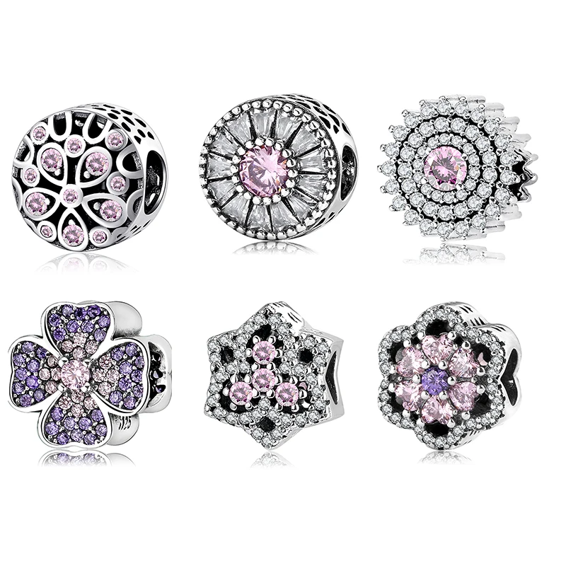 2021 New 925 Sterling Silver Luxury pink CZ Flower Beads Fit Original Women Charm Bracelet Fine Jewelry making for Women Gift
2021 New 925 Sterling Silver Luxury pink CZ Flower Beads Fit Original Women Charm Bracelet Fine Jewelry making for Women Gift