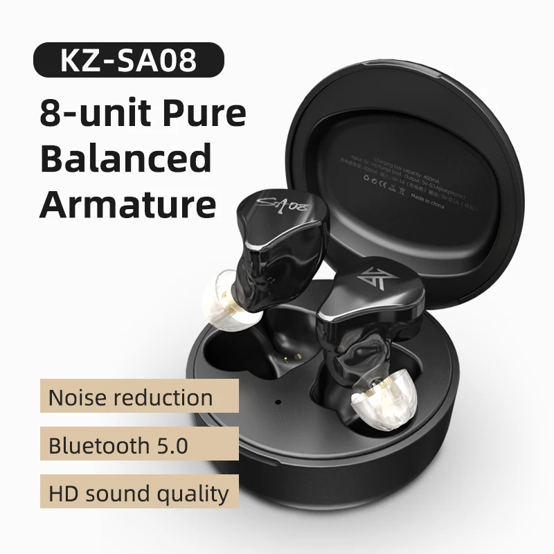 KZ SA08 TWS True Wireless Bluetooth v5.0 Earphones 8BA Units Game Earbuds Touch Control Noise Cancelling Sport Headset
KZ SA08 TWS True Wireless Bluetooth v5.0 Earphones 8BA Units Game Earbuds Touch Control Noise Cancelling Sport Headset