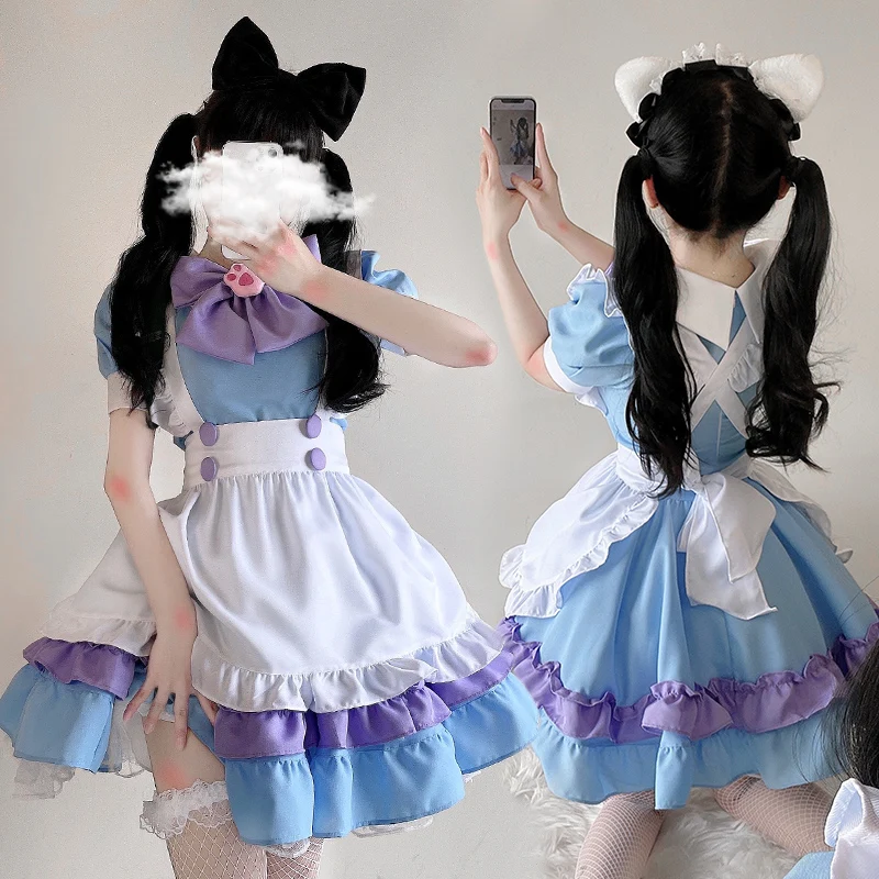 Для женщин и девочек аниме Kawaii в стиле служанки Лолиты платья фартук маскарадный костюм на Хеллоуин; Платье Вечерние Платье для ролевых игр ...
Для женщин и девочек аниме Kawaii в стиле служанки Лолиты платья фартук маскарадный костюм на Хеллоуин; Платье Вечерние Платье для ролевых игр ...