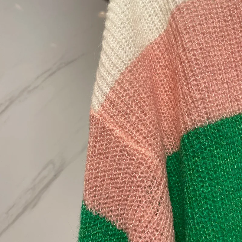 Autumn New Style Rainbow Striped Sweater Women Korean Sweet Loose Round Neck Pullover Sweater Top
Autumn New Style Rainbow Striped Sweater Women Korean Sweet Loose Round Neck Pullover Sweater Top