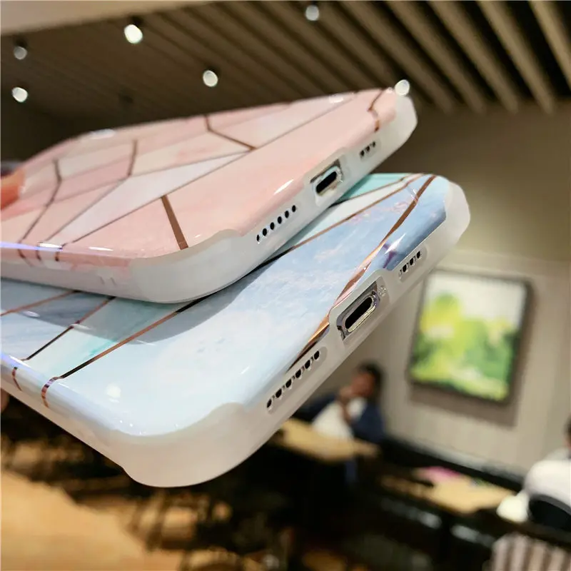 Geometric Marble Texture Phone Case For iPhone 12 11 12Pro 11Pro Max X XS XR 7 8 Plus 12Mini Plating Shockproof Soft Back Cover
Geometric Marble Texture Phone Case For iPhone 12 11 12Pro 11Pro Max X XS XR 7 8 Plus 12Mini Plating Shockproof Soft Back Cover