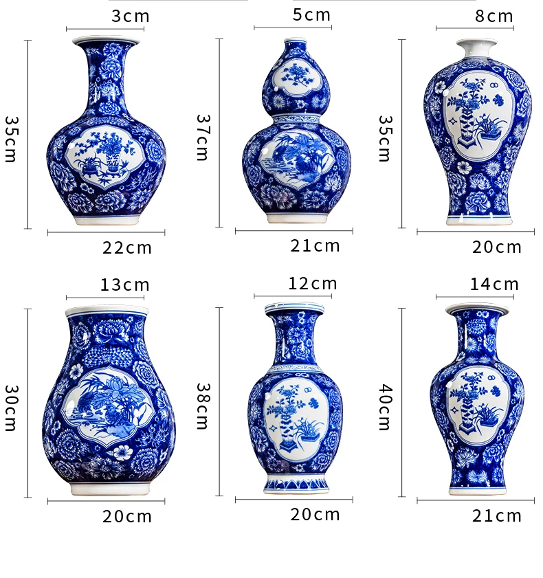 Jingdezhen Ceramic Antique Blue And White Porcelain Vase Flower Arrangement,Living Room Home TV Cabinet Decorations
Jingdezhen Ceramic Antique Blue And White Porcelain Vase Flower Arrangement,Living Room Home TV Cabinet Decorations