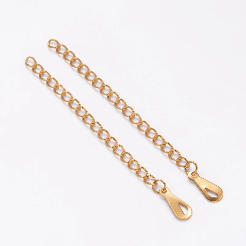 100 Strands 304 Stainless Steel Extender Chains with Drop Charms for Bracelet Jewelry Making 62mm Ring: 4x3x0.5mm
100 Strands 304 Stainless Steel Extender Chains with Drop Charms for Bracelet Jewelry Making 62mm Ring: 4x3x0.5mm