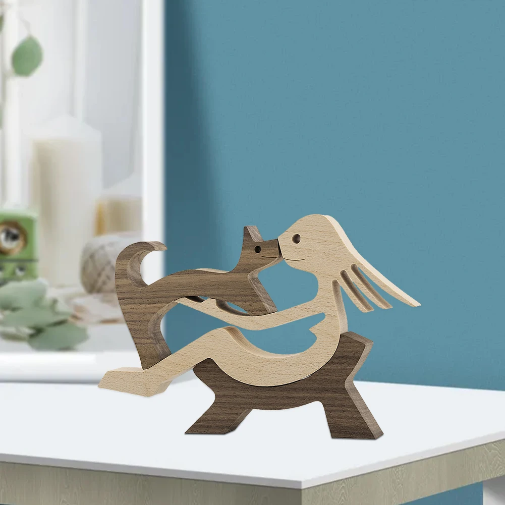 Desktop Table Ornament Carving Model Creative Home Office Decoration Love Pet sculpture Family Puppy Wood Dog Craft Figurine
Desktop Table Ornament Carving Model Creative Home Office Decoration Love Pet sculpture Family Puppy Wood Dog Craft Figurine