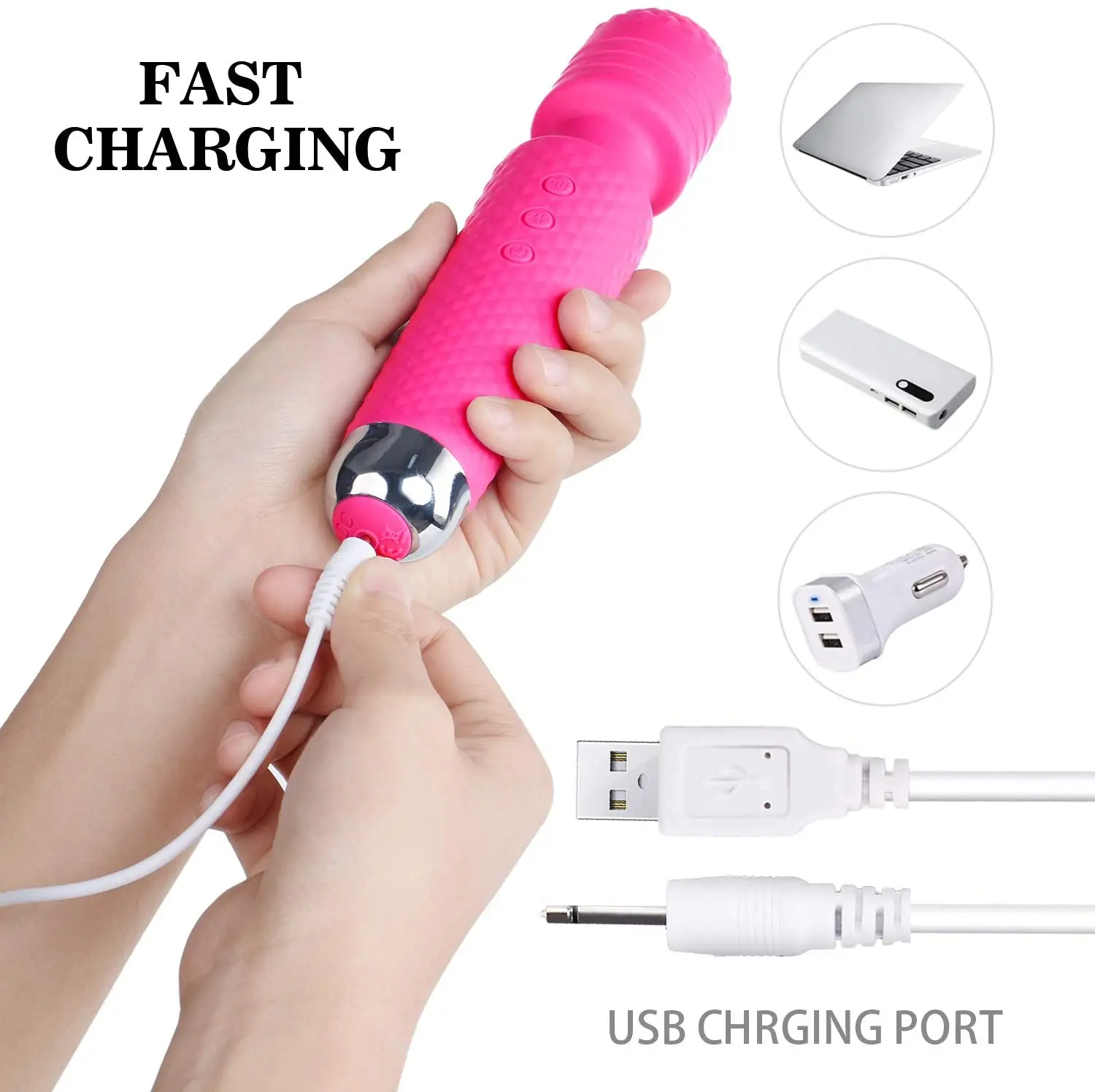 8 levels style silicone Massager Cordless chargeable Electric Vibrating Women Magic Multi Speed Neck Full Body Personal Massage
8 levels style silicone Massager Cordless chargeable Electric Vibrating Women Magic Multi Speed Neck Full Body Personal Massage