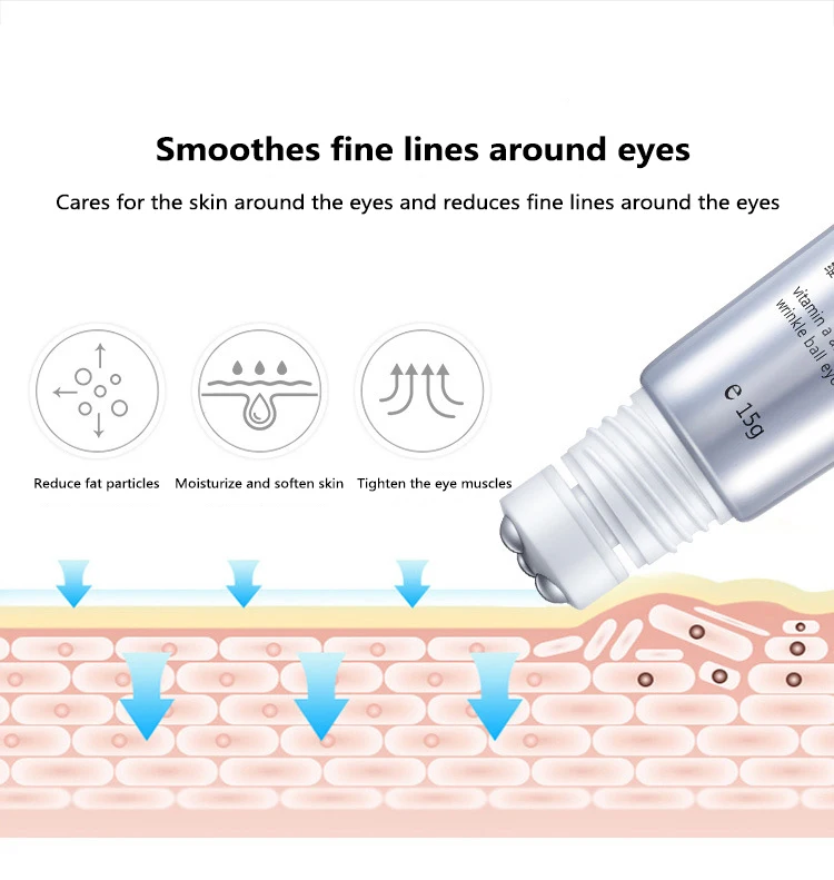 

Vitamin A Eye Cream Massage Rolling Eye Cream Remover Dark Circle Anti-Wrinkle Against Puffiness And Bags Skin Care Eye Massager