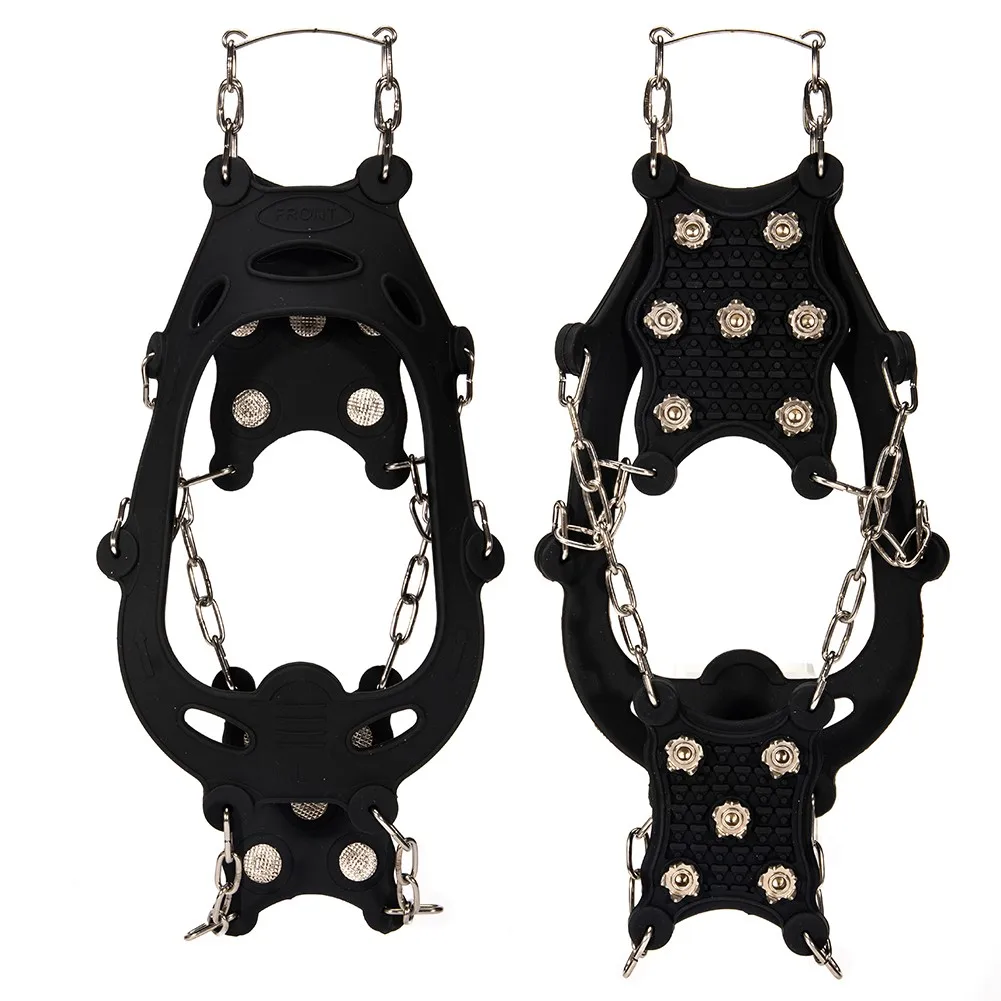 12 Studs Anti-Skid Snow Ice Claw Climbing Shoe Spikes Grips Cleats Crampon Cover Outdoor Hiking Boots Overshoe Chain Flexible
12 Studs Anti-Skid Snow Ice Claw Climbing Shoe Spikes Grips Cleats Crampon Cover Outdoor Hiking Boots Overshoe Chain Flexible
