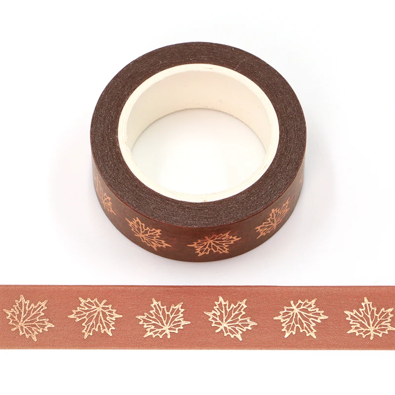 New 1PC 15mm x 10m Gold Foil Maple leaf Washi Tape Scrapbook Paper Masking Adhesive Christmas washy tape washi tape organizer
New 1PC 15mm x 10m Gold Foil Maple leaf Washi Tape Scrapbook Paper Masking Adhesive Christmas washy tape washi tape organizer