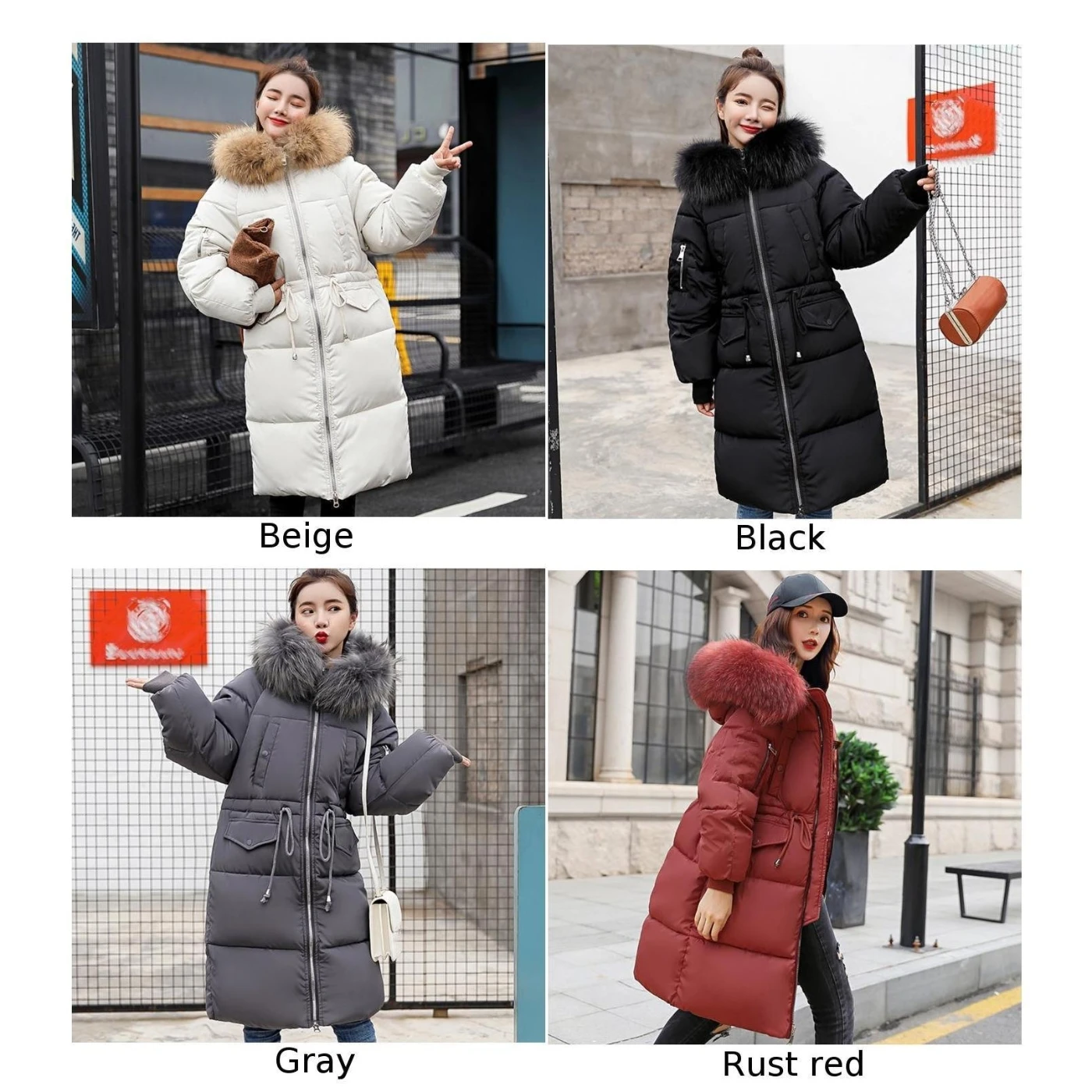 Women Coats Fashion Classic Winter Warm Faux Fur Hooded Midi Cotton Down Puffer Parka Coat Outwear Youth Lady Clothing Tops New
Women Coats Fashion Classic Winter Warm Faux Fur Hooded Midi Cotton Down Puffer Parka Coat Outwear Youth Lady Clothing Tops New
